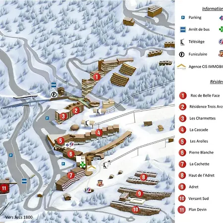 Cascade - 5 Personnes A Arc 1600 Aux Pieds Et Proche Des Commerces Mae-2059 Apartman Les Arcs (Savoie)